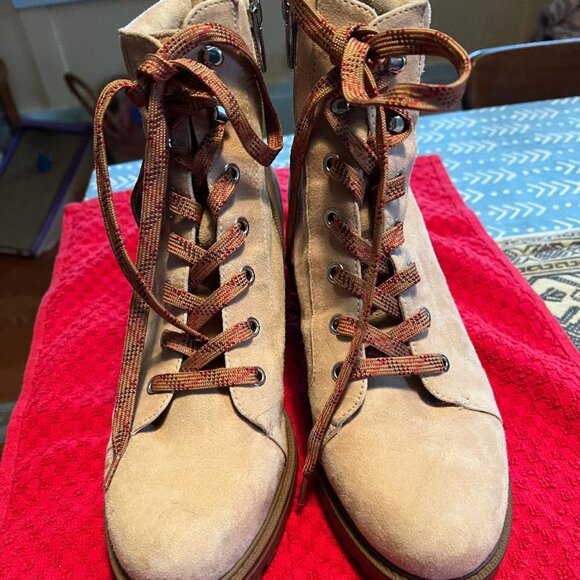 Vince Camuto suede lace-up boots - Picture 1 of 5